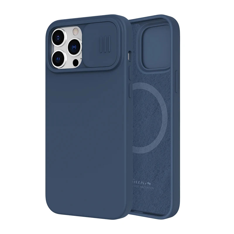 📱 Funda iPhone 15 / 13 Pro | CamShield Silky Silicone con Cámara Deslizante | Nillkin