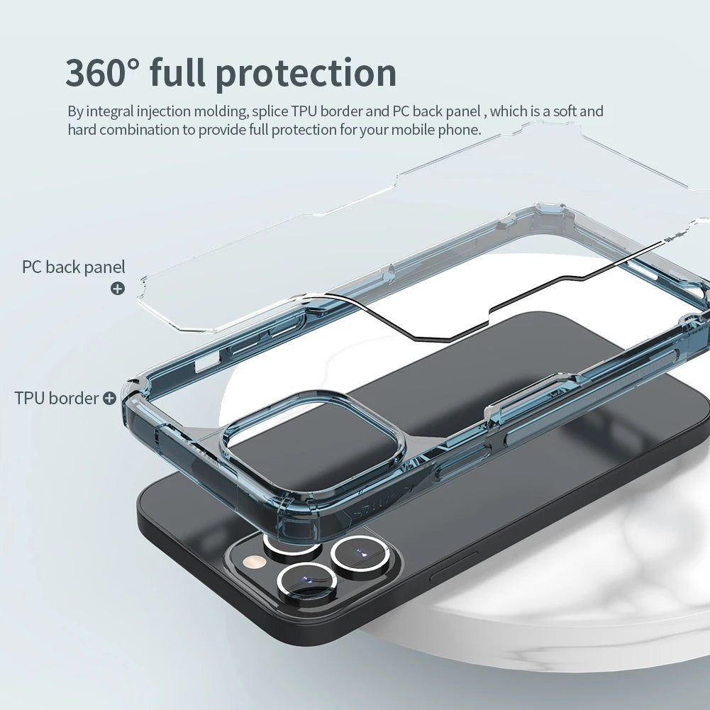 📱 Funda iPhone 15 / 14 Pro Max | Nature TPU Transparente Suave | Nillkin