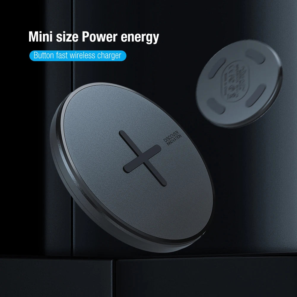📱 Cargador Inalámbrico Button 10W para iPhone 12/12 Pro Max y Xiaomi Mi 11 Mini Nillkin