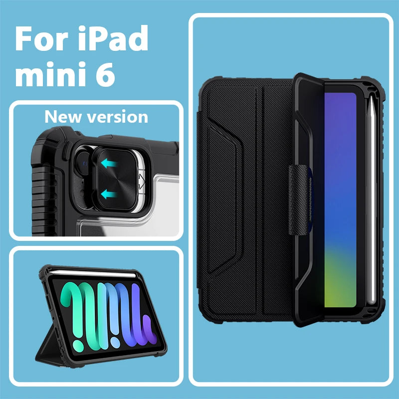 📱 Funda iPad mini 7 2024 + mini 6 2021 Cámara y Lápiz Magnética Smart Cover Nillkin
