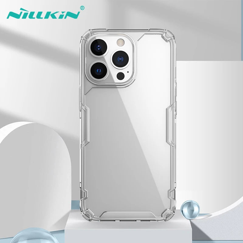 📱 Funda iPhone 15 / 14 Pro Max | Nature TPU Transparente Suave | Nillkin