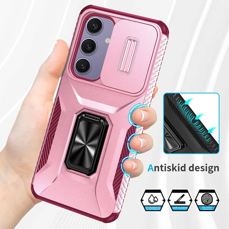 📱 Funda Galaxy S24 Ultra/S24 Plus/S24 FE | Protege cámara, diseño híbrido anticaídas