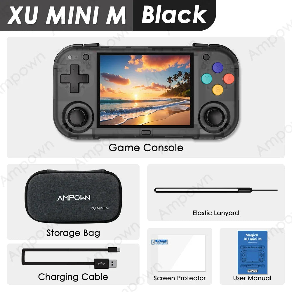 🎮 Ampown XU MINI M Consola Retro Portátil | Pantalla 2.8'' | Sistema Linux | Simulador Retro MINIM