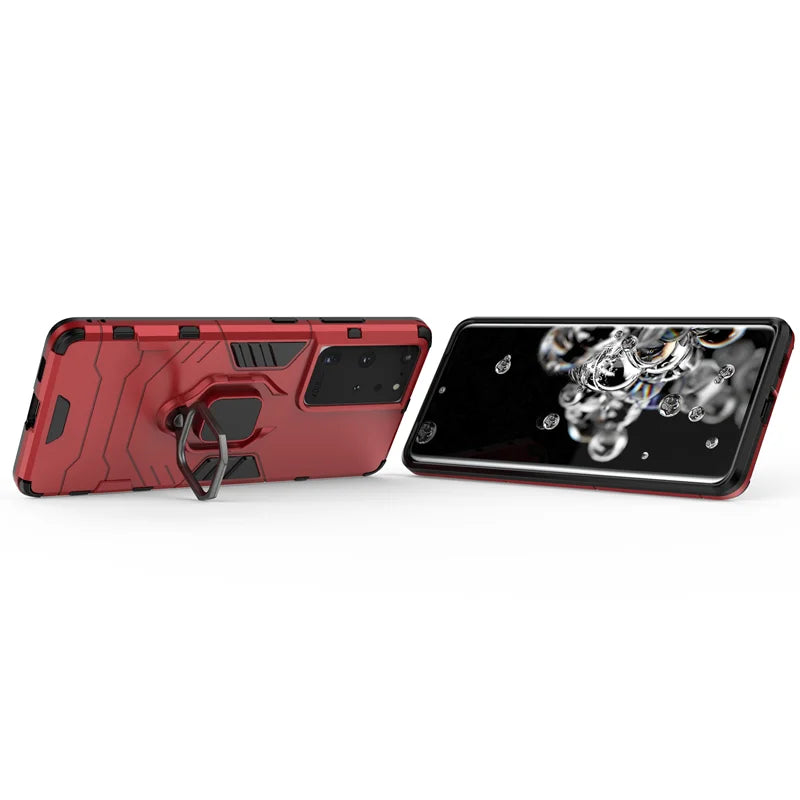 📱 Funda Galaxy S8/S9 Plus/S10 Lite/S20 FE/S21/S22/S23 Plus/S24 Ultra | Armor Ring delgada, con soporte