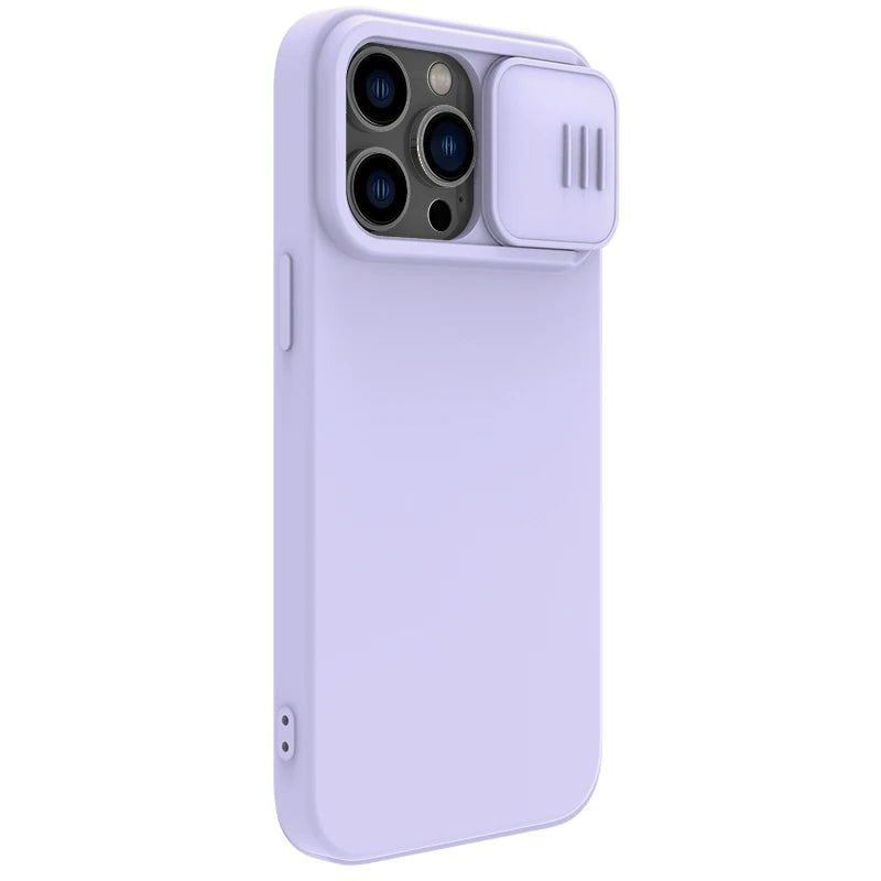 📱 Funda iPhone 14 Pro Max CamShield Silky Liquid Silicone Slide Protección Cámara Nillkin