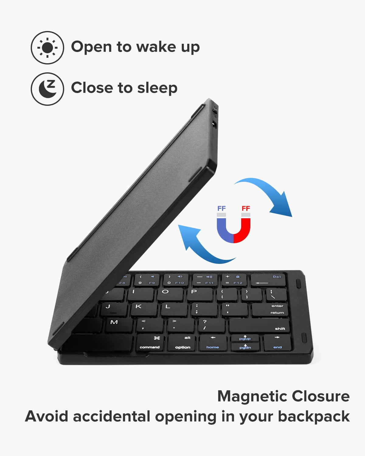 Delux ⌨️ KF19 Teclado Plegable Wireless Bluetooth | Recargable Portátil Compatible Windows, Android, iOS, Tablet y Móvil