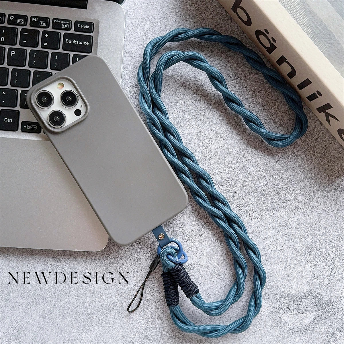 🎀 Correa de Nylon Trenzado – Lanyard largo cruzado universal, ideal para celular o bolso, con diseño fuerte y cómodo