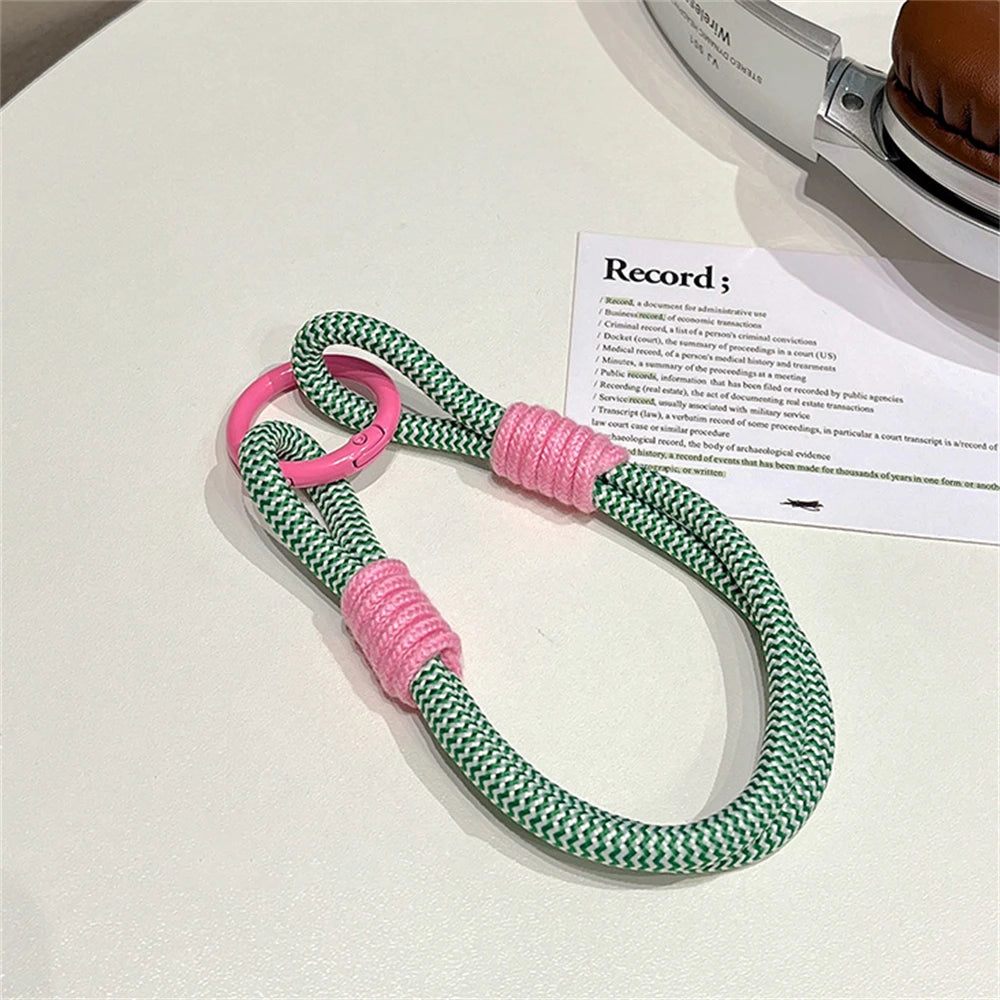 🎀 Pulsera Lujosa para Celular – Lanyard con parche, llavero colorido y diseño de joyería, ideal para regalo o accesorio