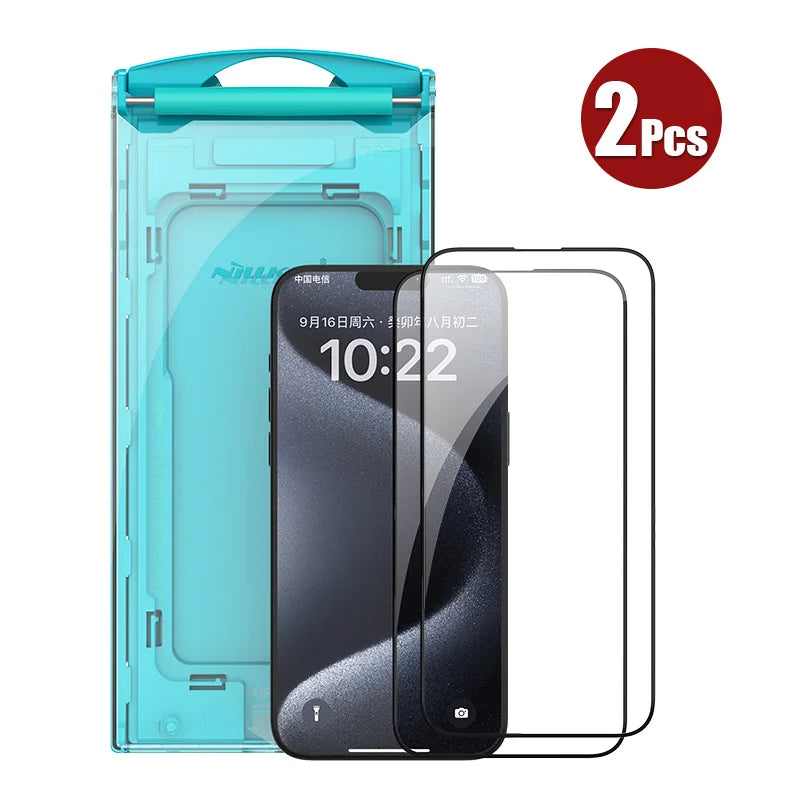📱 Protector Pantalla iPhone 15 / 15 Pro / 15 Plus | EZ SET con Herramienta de Instalación | Nillkin