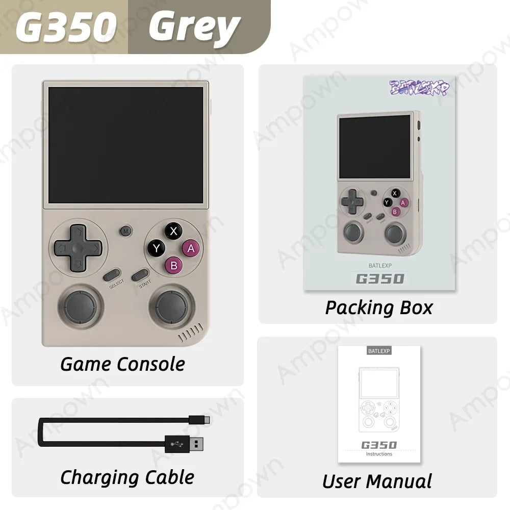 🎮 Consola portátil BATLEXP G350 pantalla IPS 3.5'', sistema Linux, joystick dual, motor de vibración, regalo para gamers