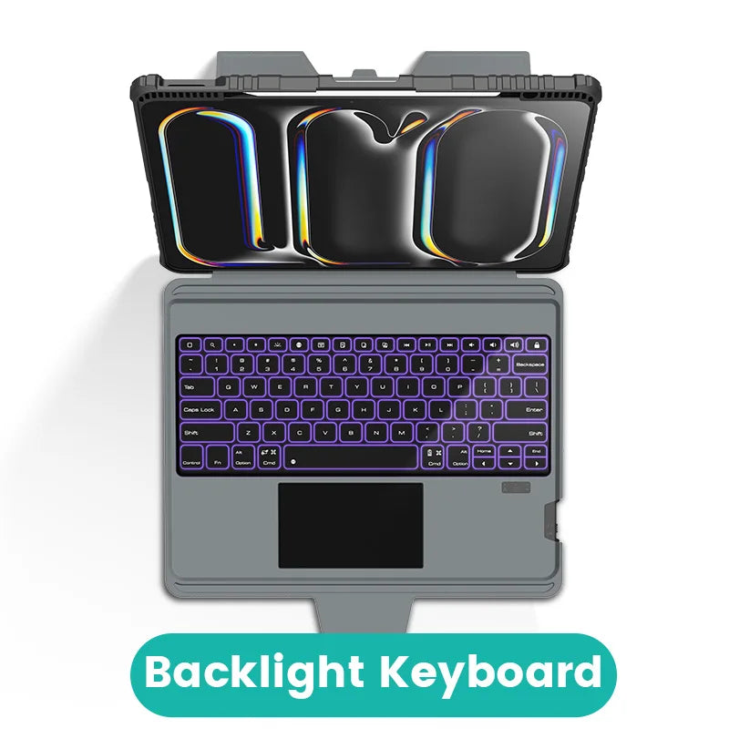 📱 Funda Teclado Retroiluminado iPad Pro 13 / 11 2024 / Air 13 M2 / iPad 10ª Gen | Magic Keyboard con Protección de Lente | Nillkin