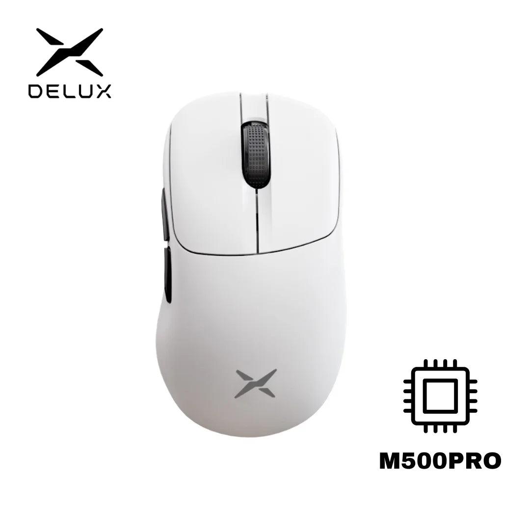 🖱️ M500PRO | Mouse gamer inalámbrico, ligero y ergonómico, con RGB, base de carga, tasa de sondeo de 8K y encoder TTC dorado, ideal para PC Gamer