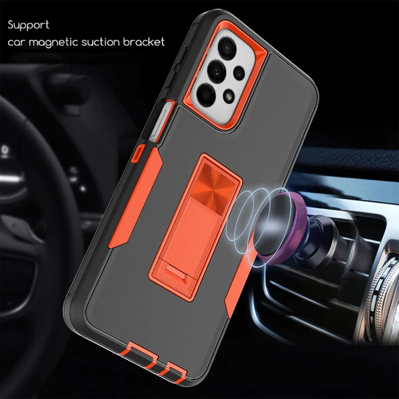 📱 Funda Galaxy A23 4G | Soporte magnético, diseño mate anticaídas