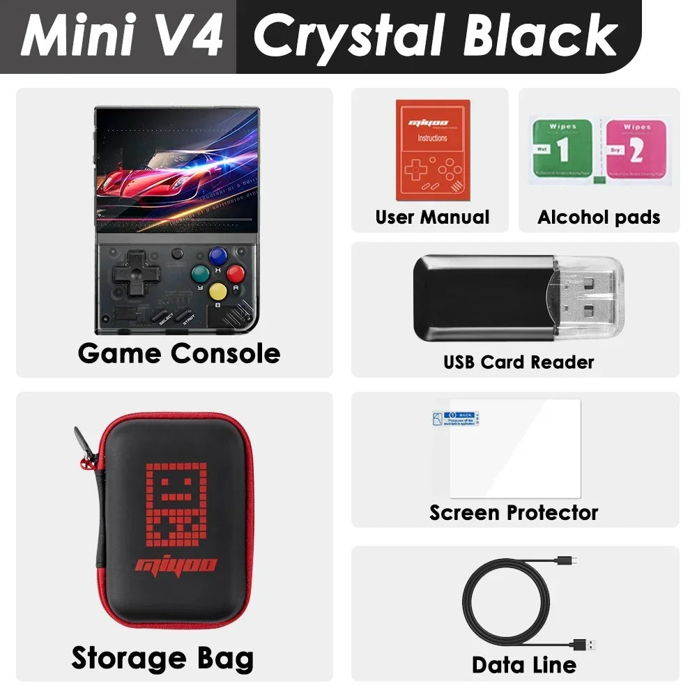 🎮 MIYOO Consola Portátil MINI V4 | Sistema Linux Pantalla IPS 2.8'' Mini Retro Video Simulator