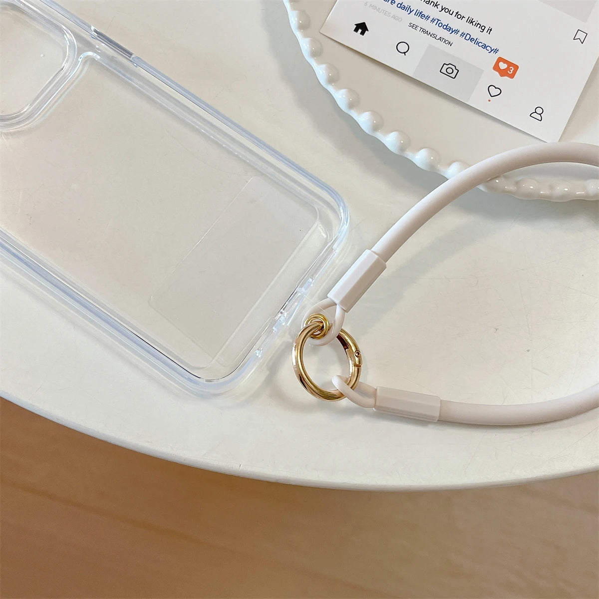 🎀 Lanyard de Silicona Líquida – Correa decorativa corta para celular, anti pérdida, diseño fuerte y elegante para la muñeca