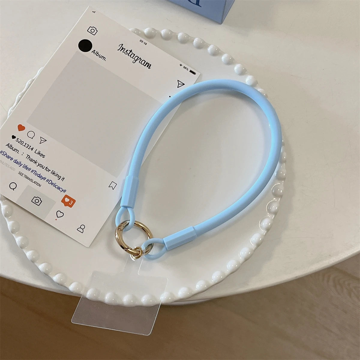 🎀 Lanyard de Silicona Líquida – Correa decorativa corta para celular, anti pérdida, diseño fuerte y elegante para la muñeca