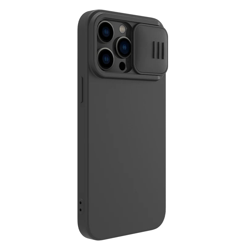 📱 Funda iPhone 14 Pro Max CamShield Silky Liquid Silicone Slide Protección Cámara Nillkin