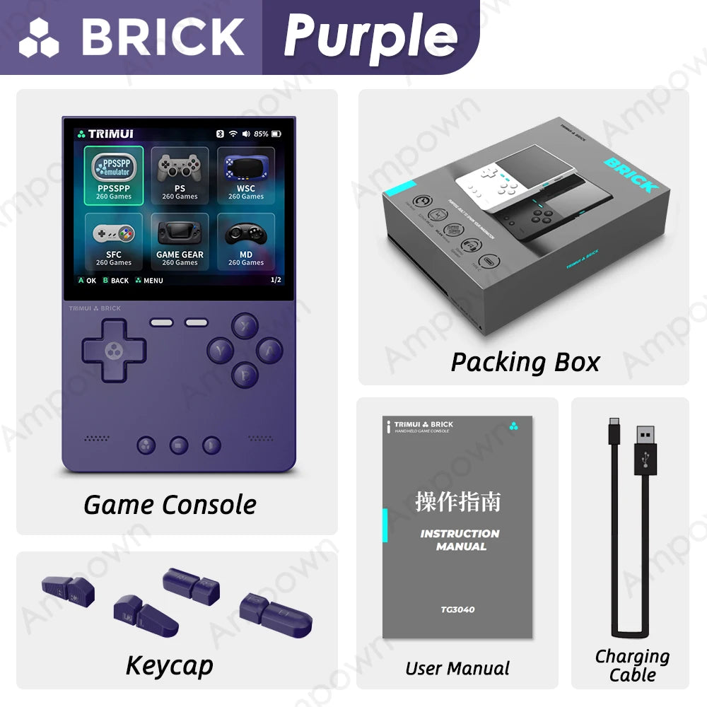 🎮 TRIMUI BRICK Consola Retro Portátil | Pantalla IPS 3.2'' |Linux + Crossmix OS | Panel Metálico