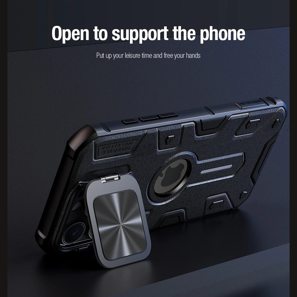 📱 Funda iPhone 16 Pro Max | Armor Prop Magsafe Antichoque con Soporte de Lente | Nillkin