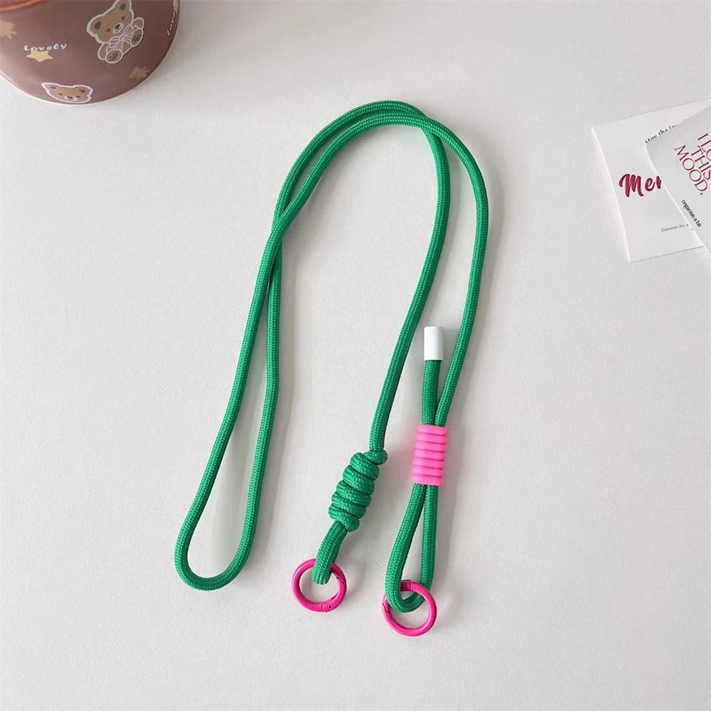🎀 Lanyard Cruzado Ajustable y Colorido – Correa de hombro trenzada con llavero, ideal como regalo para mujeres y hombres