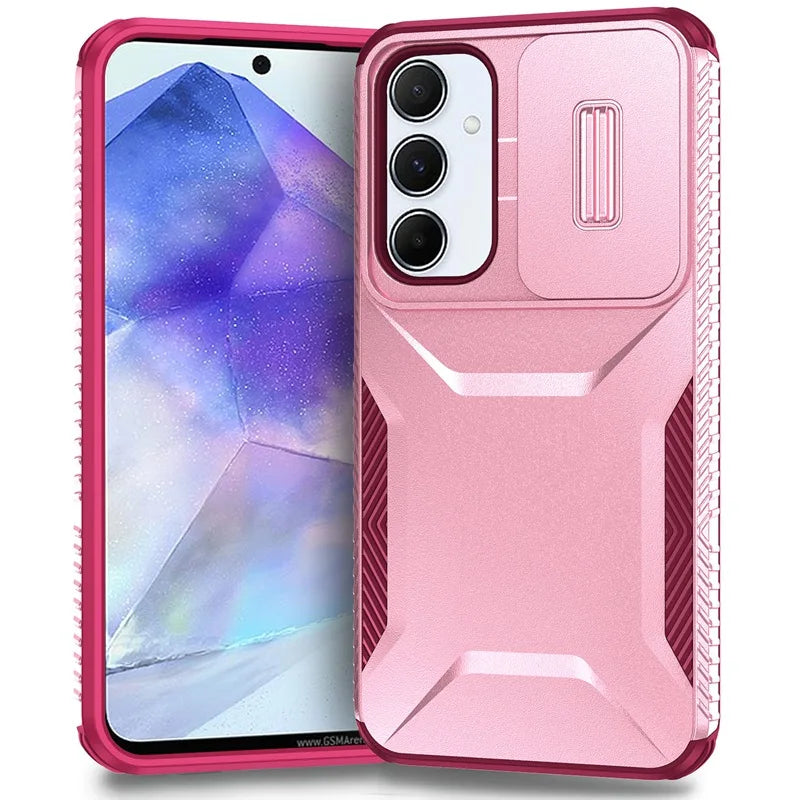 📱 Funda Galaxy A55 | Grado militar, antideslizante con tapa deslizante para lent