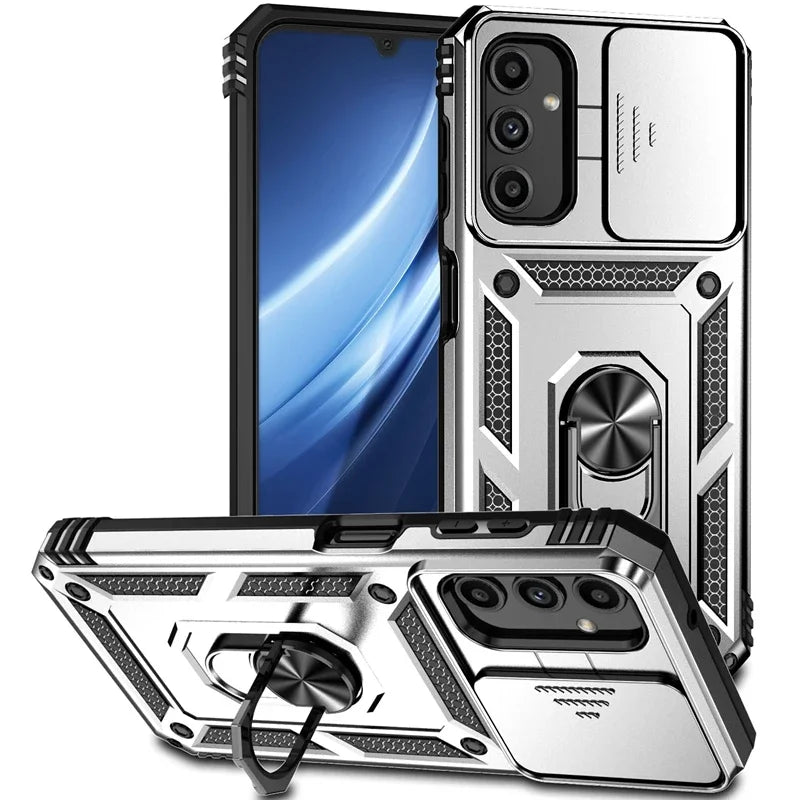📱 Funda Galaxy A03 Core/A03s/A13/A23/A33/A53/A73 | Militar Ring con cámara protegida