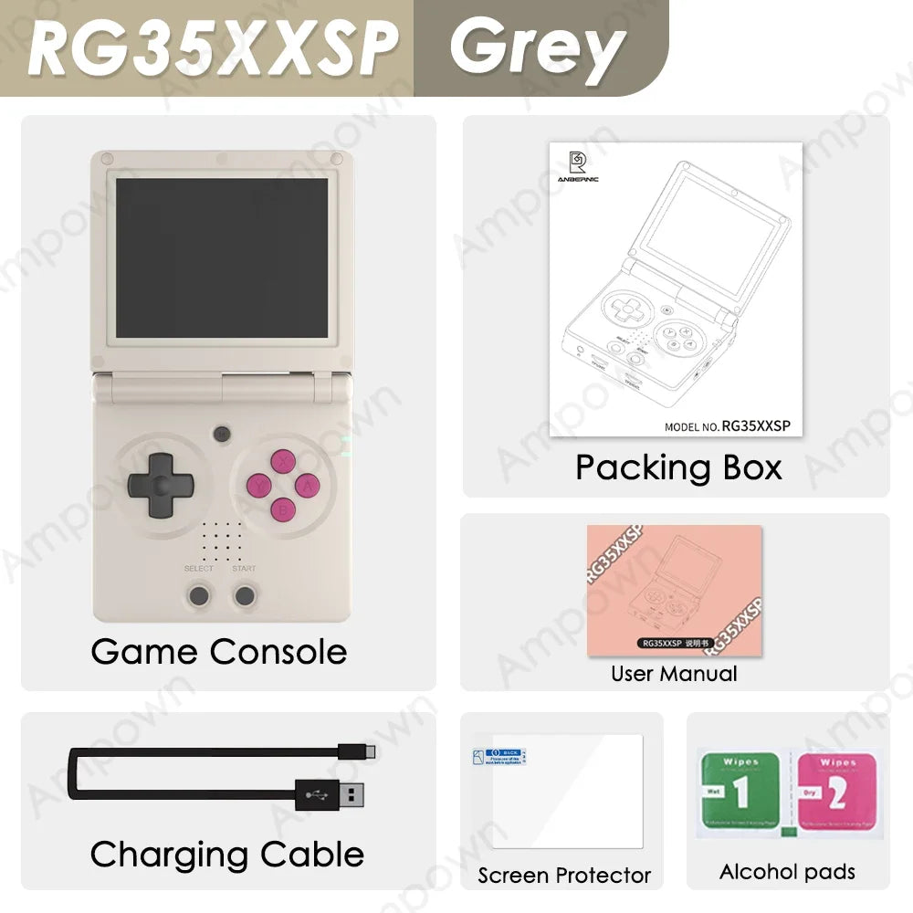 🎮ANBERNIC RG35XXSP Consola Retro Tipo Flip | Pantalla IPS 3.5'' | Mini HDMI + WiFi + Bluetooth 4.2