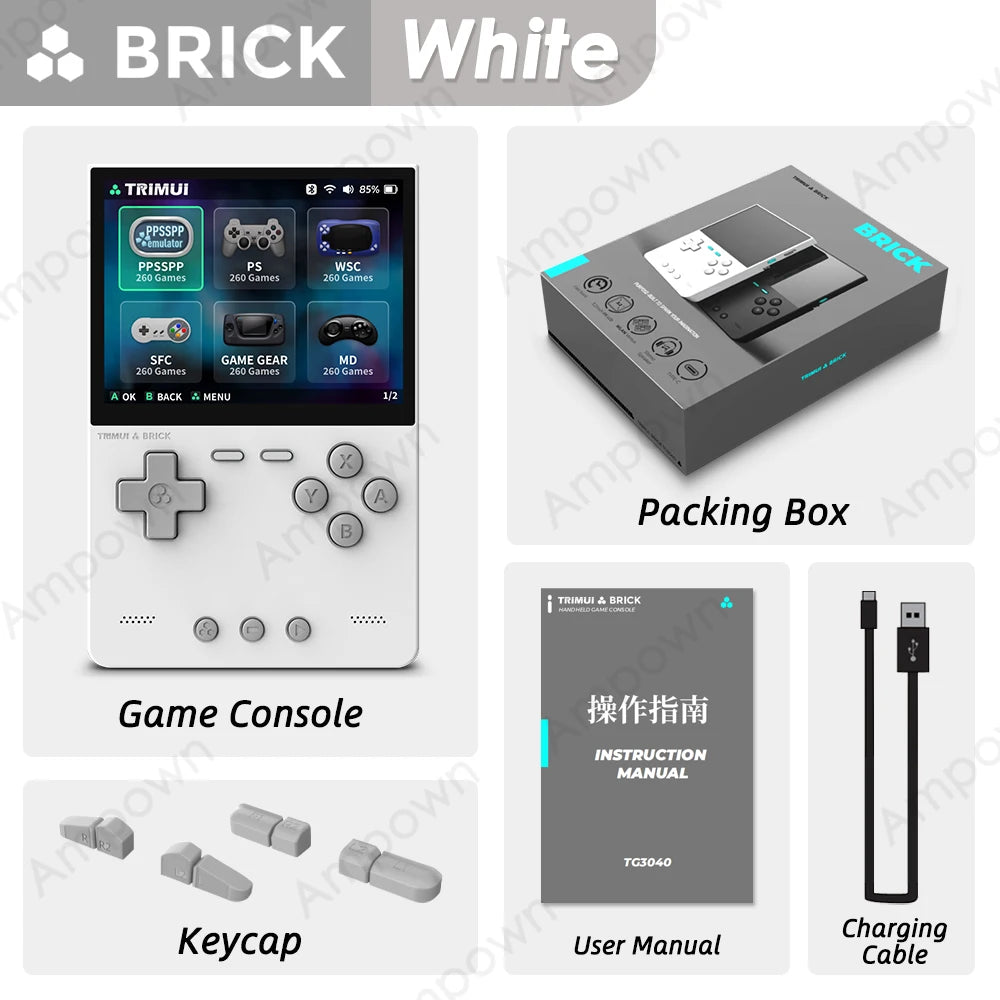 🎮 TRIMUI BRICK Consola Retro Portátil | Pantalla IPS 3.2'' |Linux + Crossmix OS | Panel Metálico