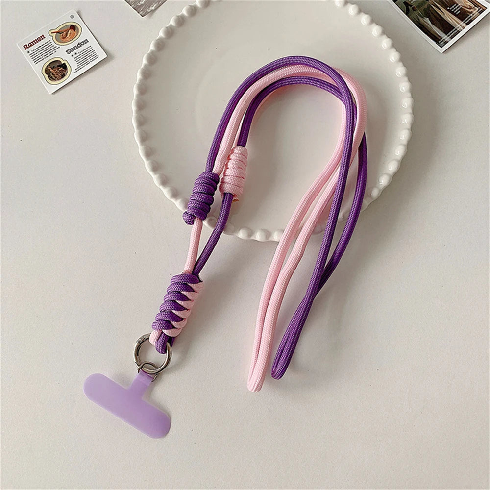 🎀 Lanyard cruzado bicolor – Correa con ranura para credencial, estilo práctico y femenino