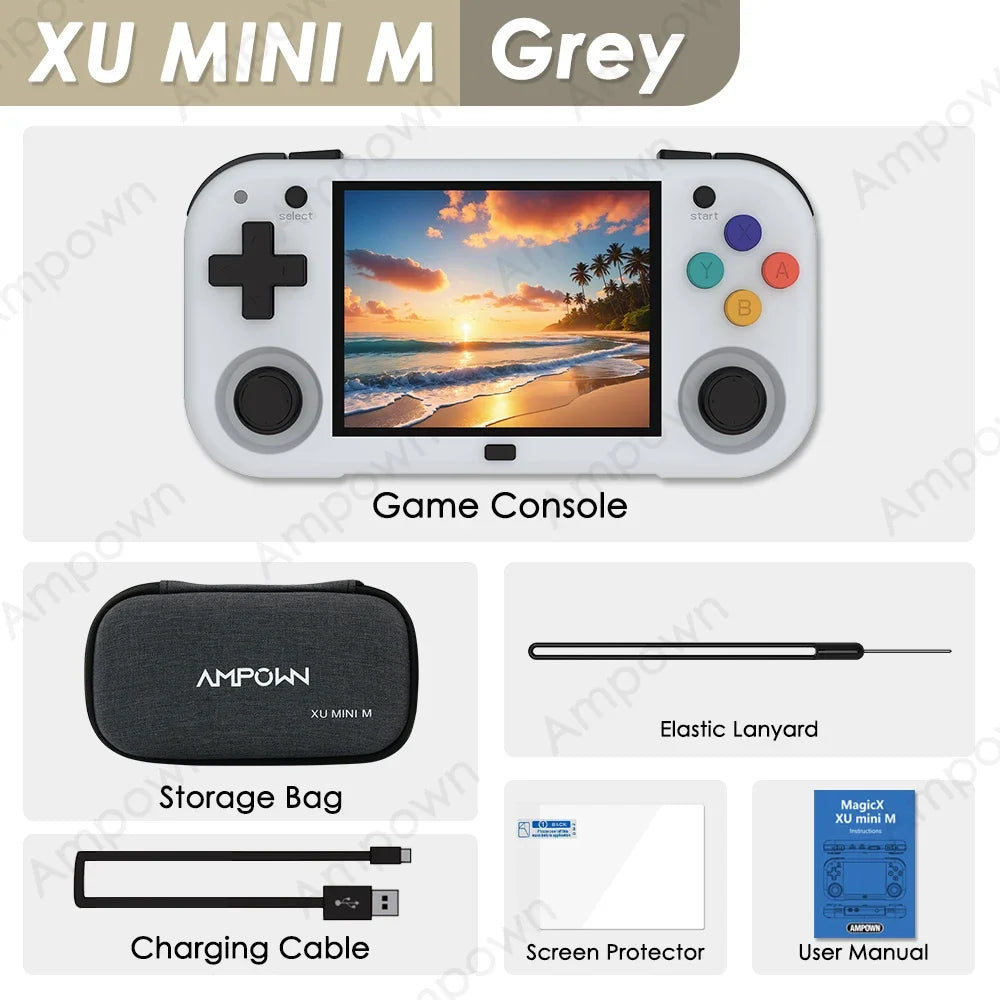 🎮 Ampown XU MINI M Consola Retro Portátil | Pantalla 2.8'' | Sistema Linux | Simulador Retro MINIM