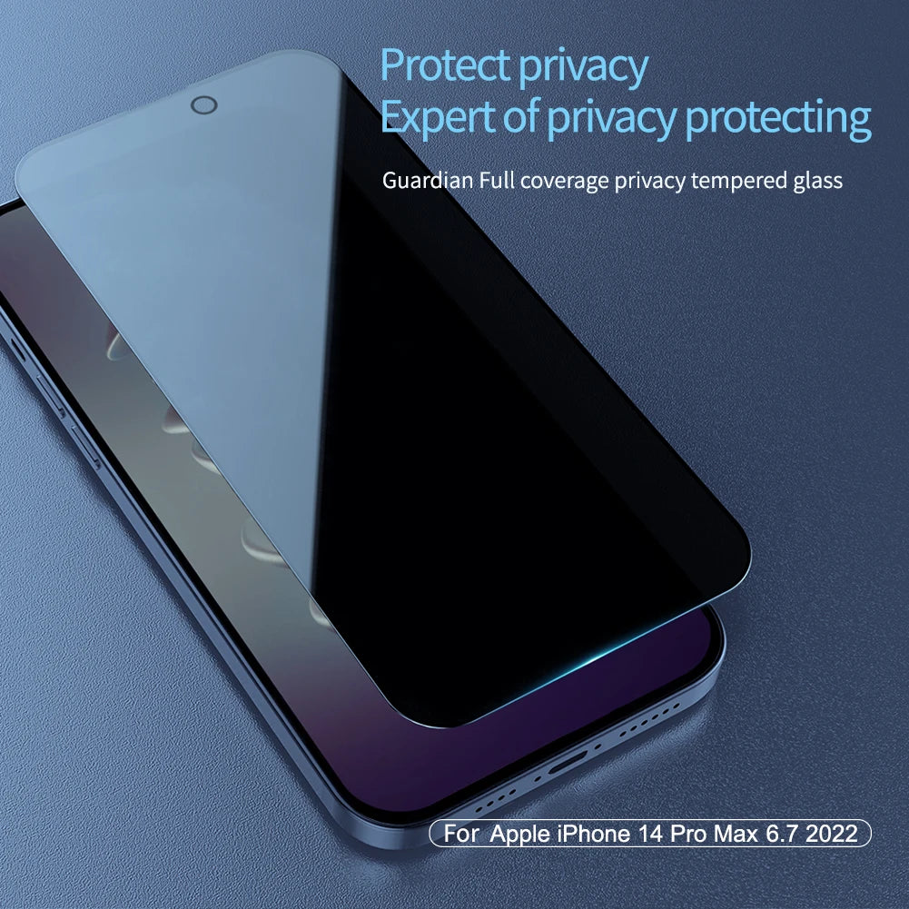 📱 Protector Pantalla iPhone 15 Pro Max + 14 Pro Max Privacidad Vidrio Templado Nillkin
