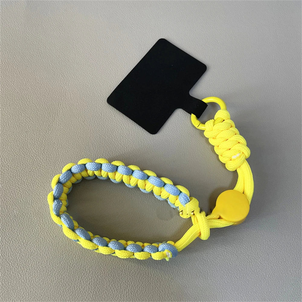 🎀 Lanyard Estiloso Tejido a Mano – Correa gruesa y duradera para la muñeca, ideal para celular, deporte o actividades al aire libre