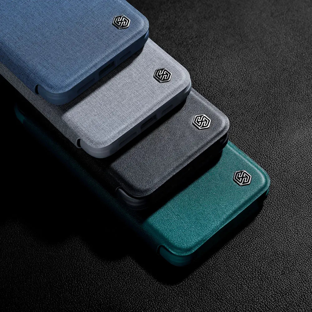 📱 Funda iPhone 15 Pro Max | Qin Pro Cuero con Ranura para Tarjetas y Cámara Deslizante | Nillkin