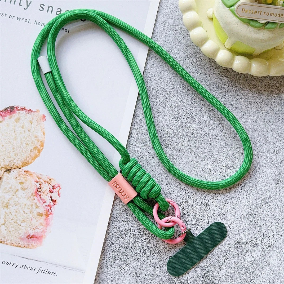🎀 Lanyard Largo Ajustable – Correa cruzada universal para celular, cuello o hombro, diseño simple y resistente