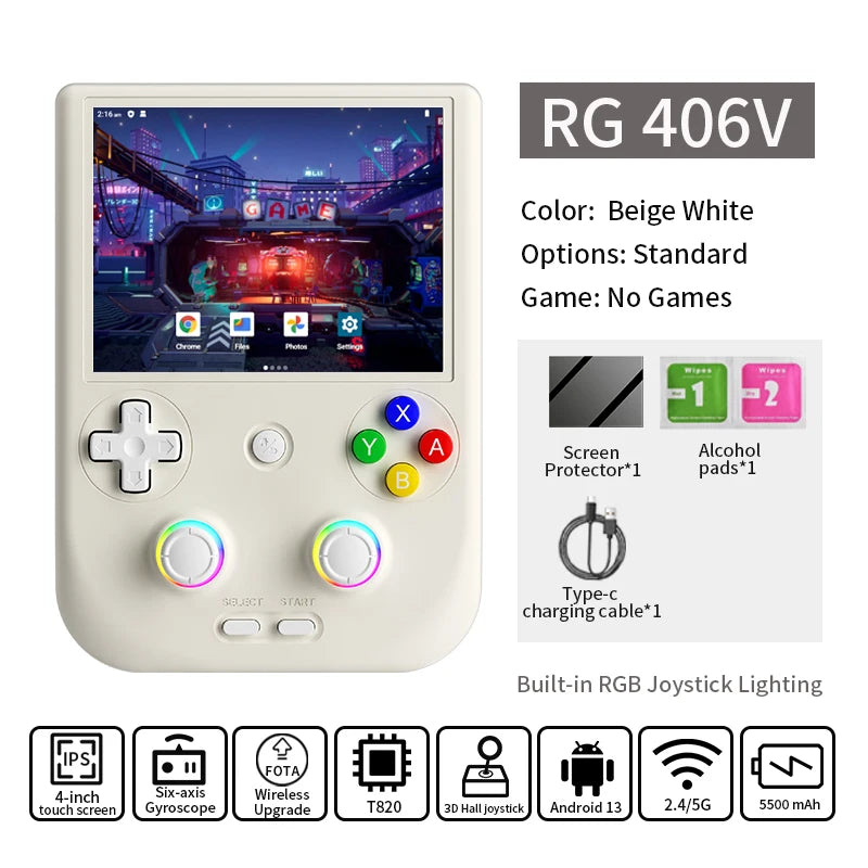 🎮 ANBERNIC RG406V – Consola Retro Vertical con Pantalla IPS de 4” y Android 13