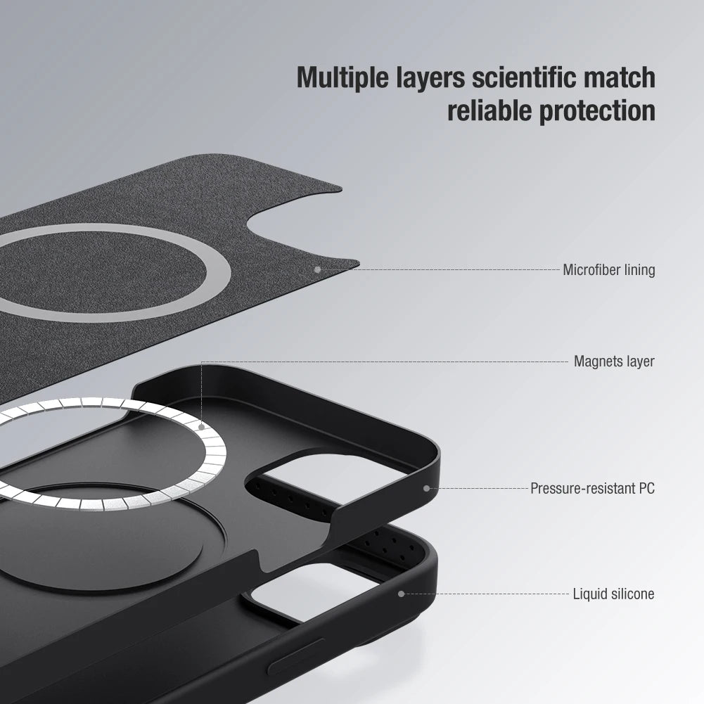 📱 Funda iPhone 14 Pro Max CamShield Silky Liquid Silicone Slide Protección Cámara Nillkin