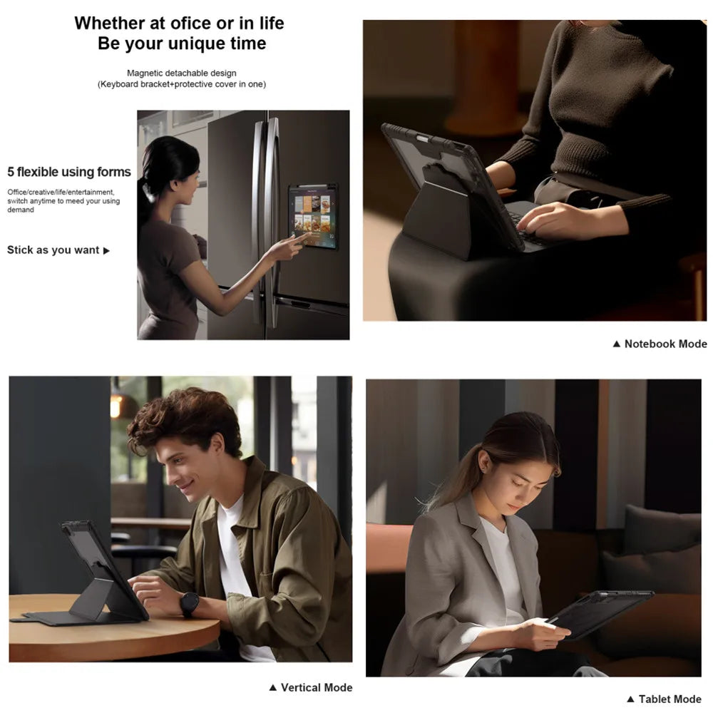 📱 Funda iPad Pro 12.9/11 Magic Keyboard Backlight Desmontable + Air 5/4 Nillkin