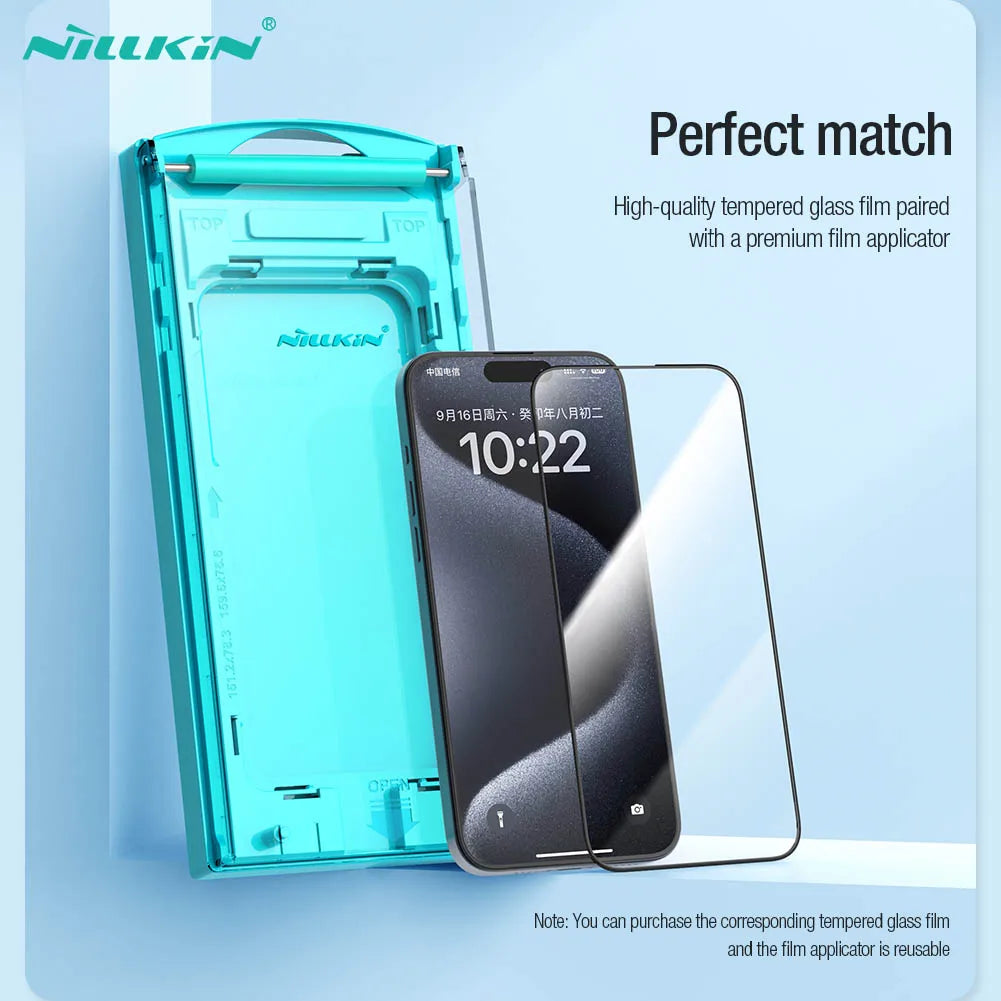📱 Protector Pantalla iPhone 15 / 15 Pro / 15 Plus | EZ SET con Herramienta de Instalación | Nillkin