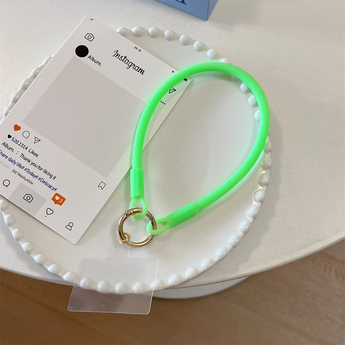 🎀 Lanyard de Silicona Líquida – Correa decorativa corta para celular, anti pérdida, diseño fuerte y elegante para la muñeca