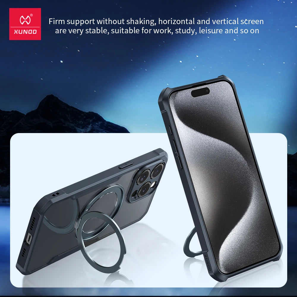 📱 Funda con Soporte Magnético para iPhone 16 / 15 Pro Max / 13 / 14 / 16 Pro / 16 Plus