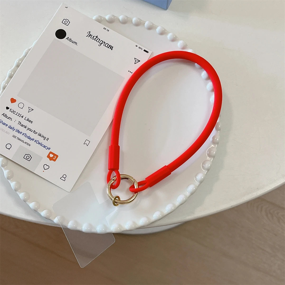 🎀 Lanyard de Silicona Líquida – Correa decorativa corta para celular, anti pérdida, diseño fuerte y elegante para la muñeca