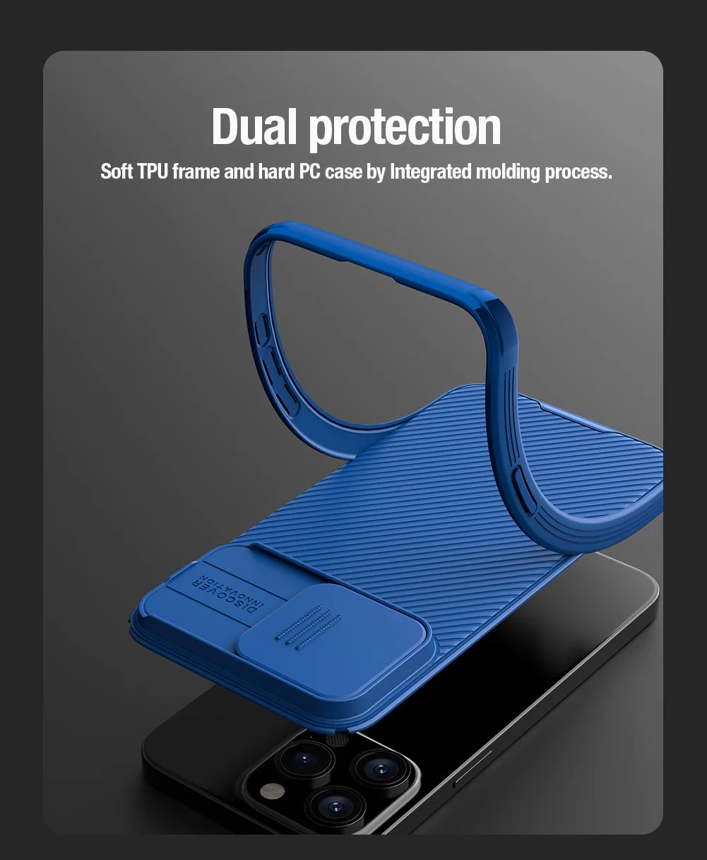 📱 Funda iPhone 15 / 15 Pro | CamShield Pro Magsafe con Protección de Lente Deslizante | Nillkin
