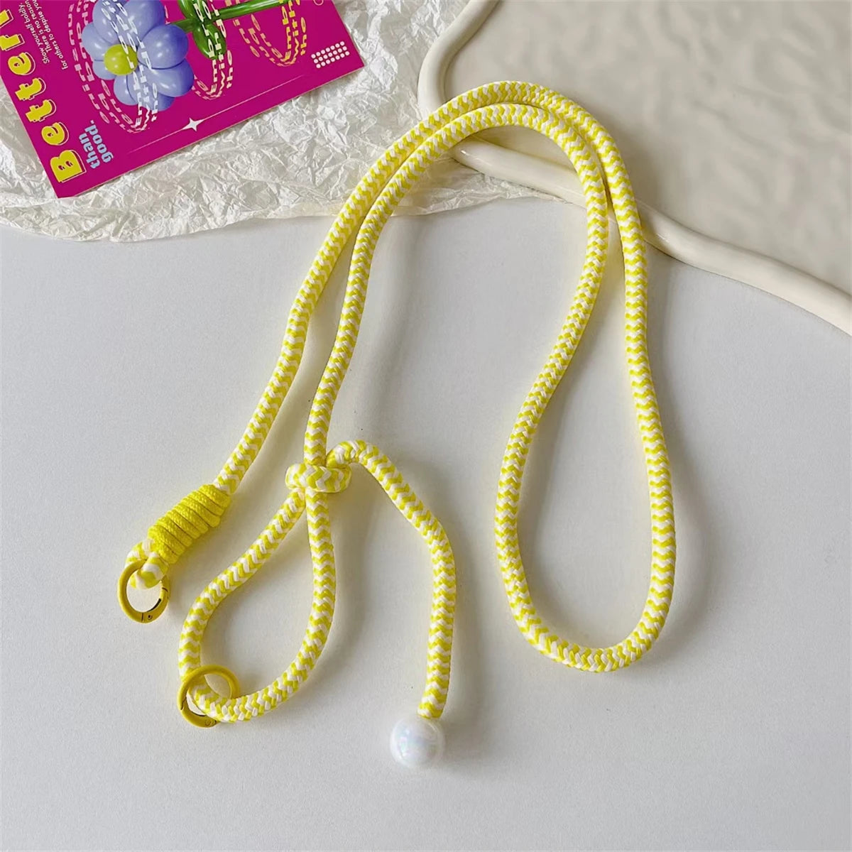 🎀 Lanyard Ajustable Tipo Bandolera – Correa trenzada de hombro con llavero y parche de repuesto de alta calidad