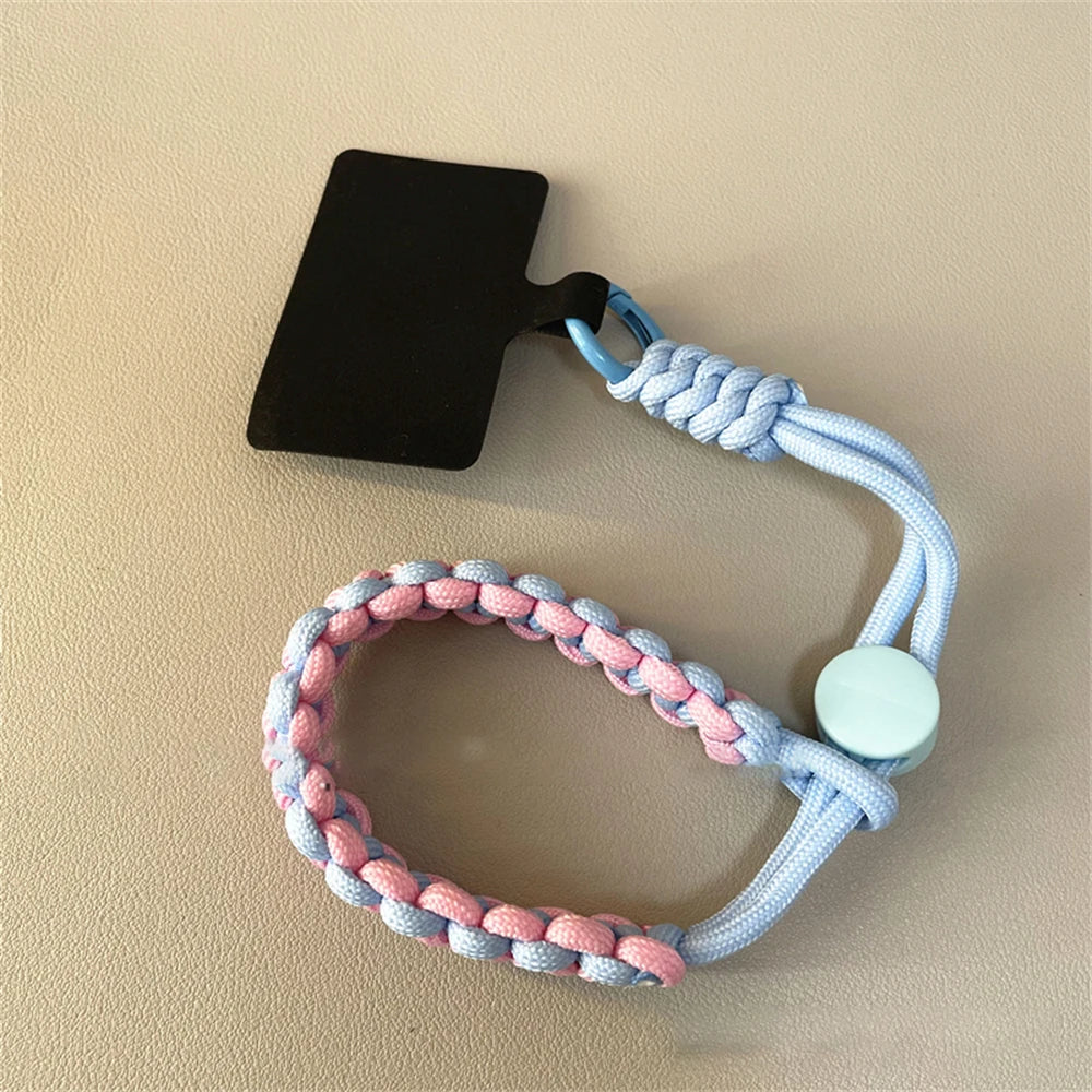 🎀 Lanyard Estiloso Tejido a Mano – Correa gruesa y duradera para la muñeca, ideal para celular, deporte o actividades al aire libre