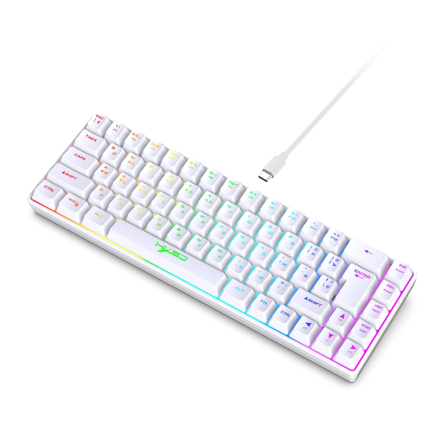 ⌨️ 2025 Teclado Gamer 68 Teclas | Diseño Compacto 65% Retroiluminado RGB Ergonómico Alámbrico Para Laptop y PC de Escritorio