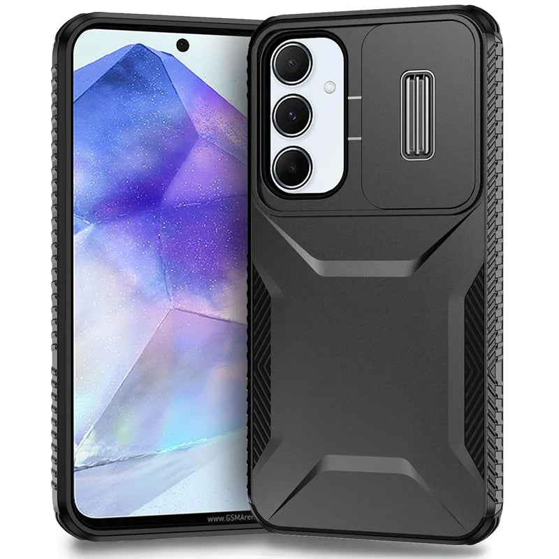 📱 Funda Galaxy A55 | Grado militar, antideslizante con tapa deslizante para lent