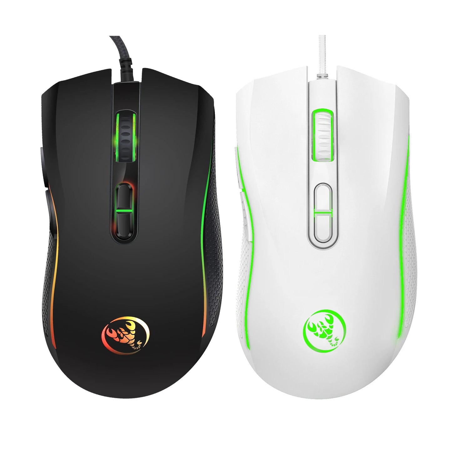 🖱️ Opción popular: HXSJ A869 mouse ergonómico óptico RGB ABS, ajuste de resolución en 4 niveles, cableado para laptop y PC