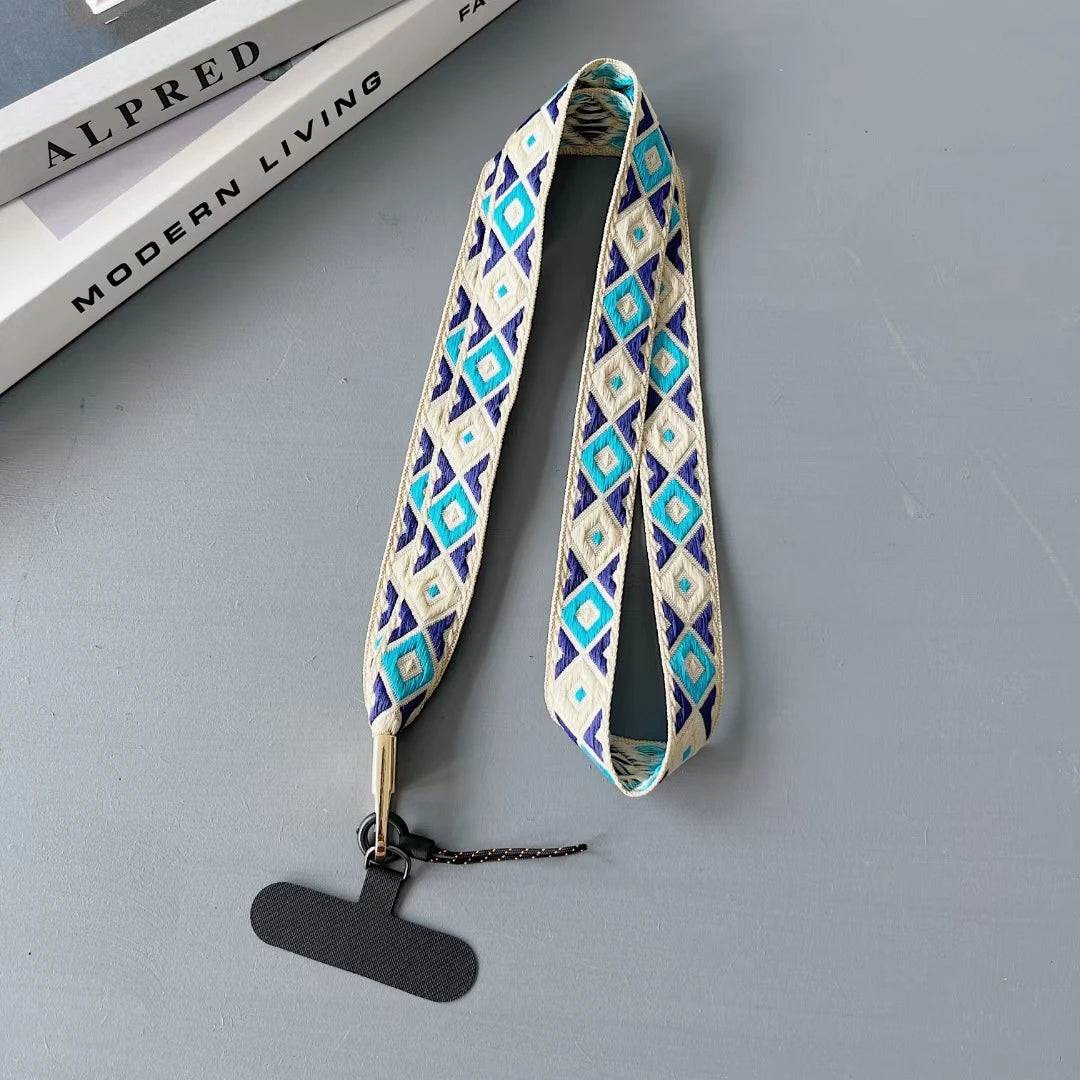 🎀 Correa Tejida a Mano – Lanyard para bolso o celular, trenzado artesanal, ideal como charm cruzado o para llaves