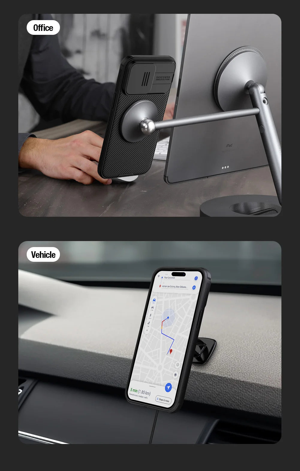 📱 Funda iPhone 15 / 15 Pro | CamShield Pro Magsafe con Protección de Lente Deslizante | Nillkin