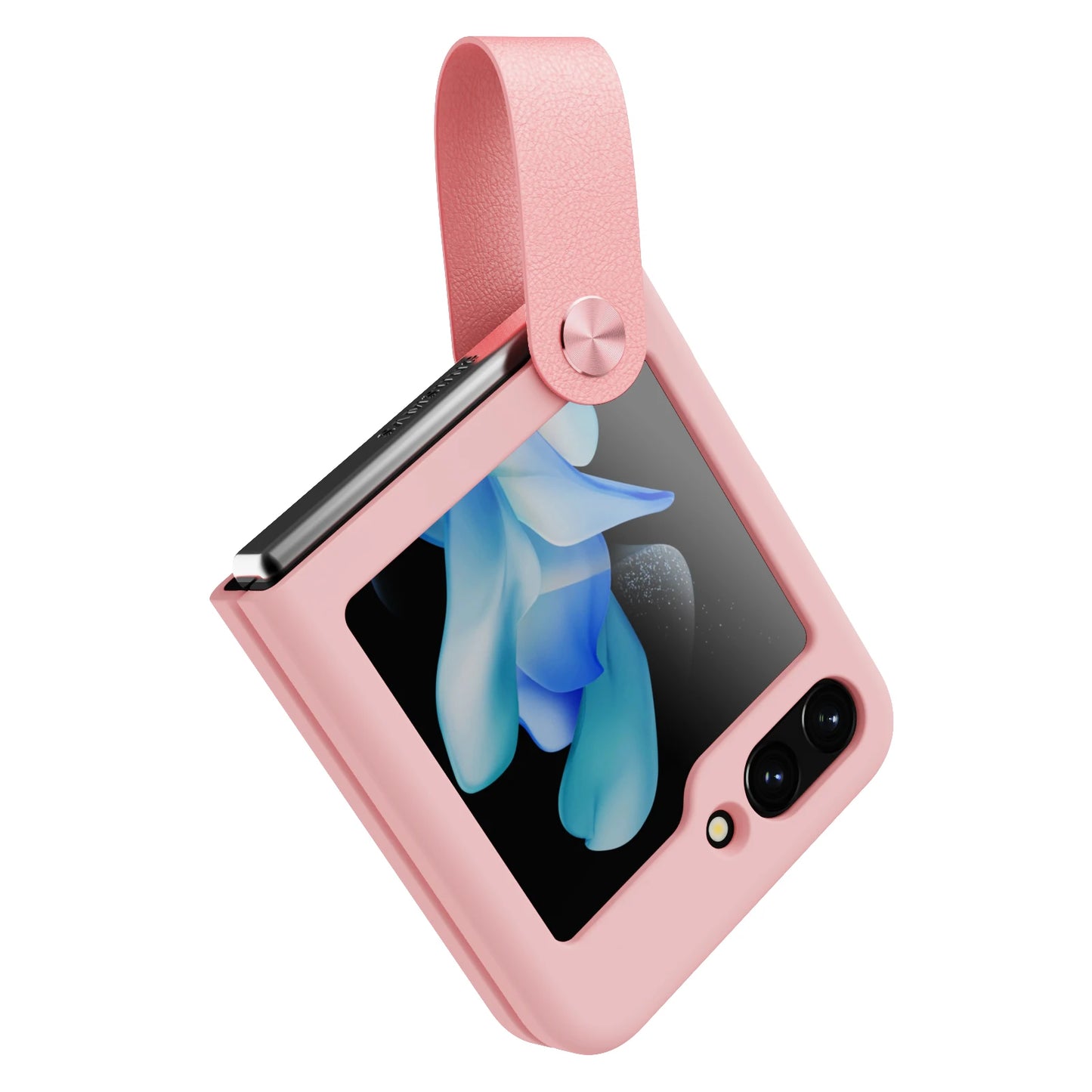 📱 Funda Galaxy Z Flip 5 Correa de Dedo Liquid Silicone Plegable con Soporte Nillkin